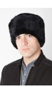 Black rex fur hat